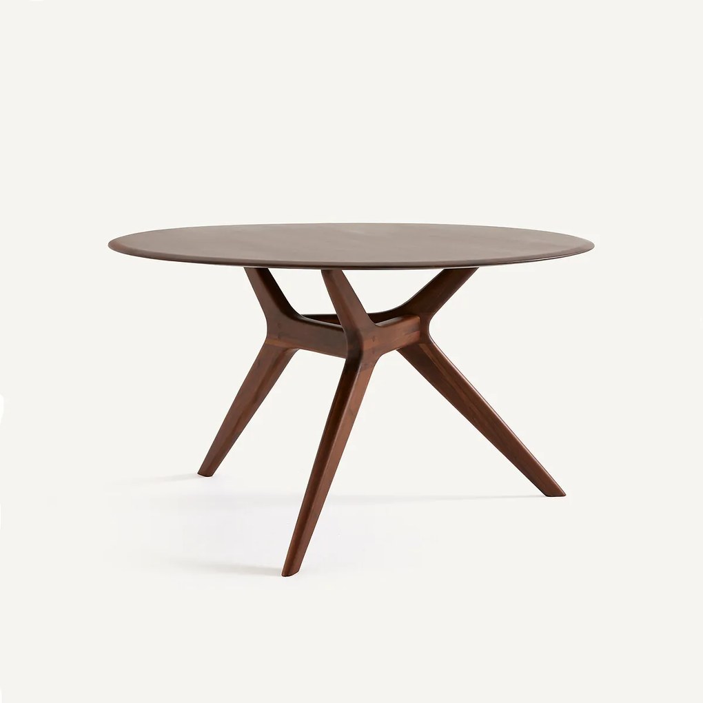 Ronde tafel in massief notenhout, Maricielo