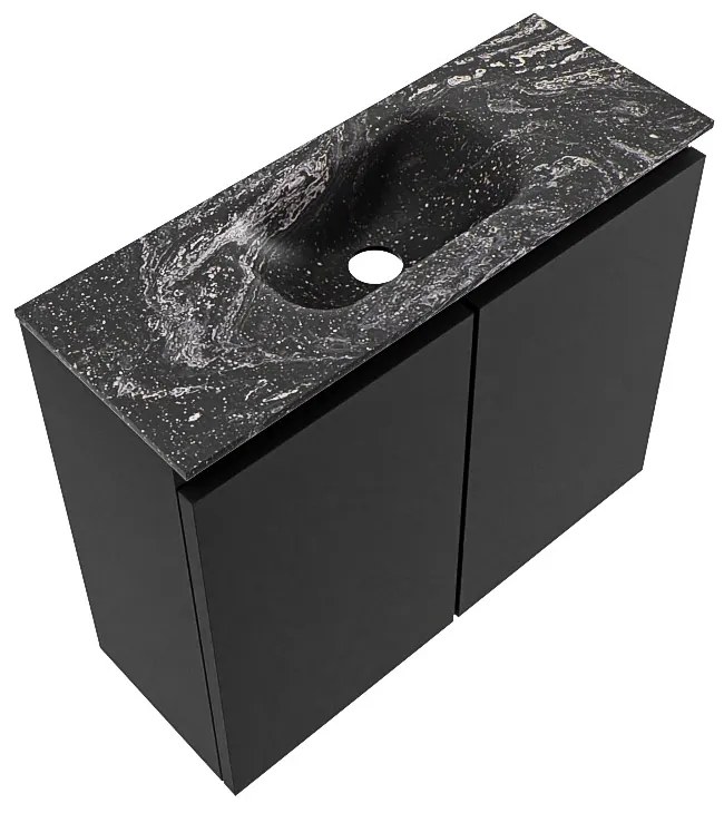 Mondiaz Ture DLux toiletmeubel 60cm urban met wastafel lava midden zonder kraangat