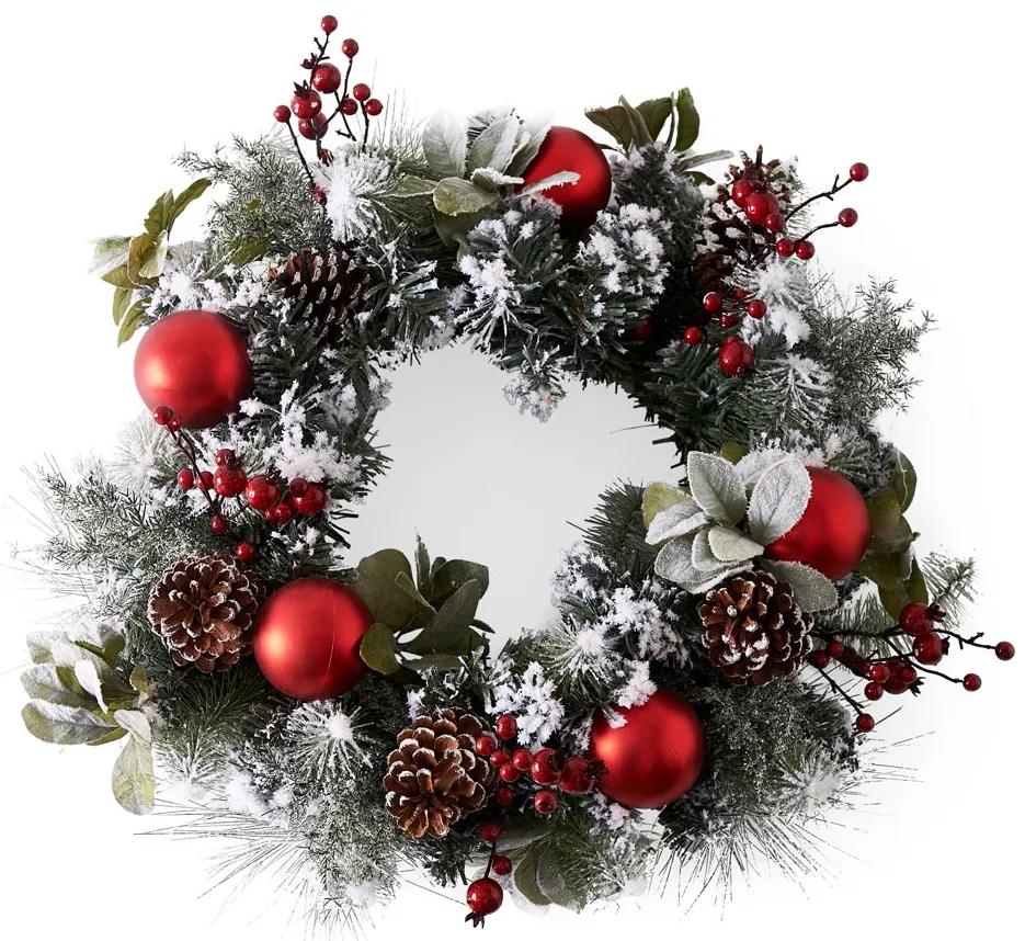 Rivièra Maison - Classic New York Christmas Wreath 65 cm - Kleur: rood