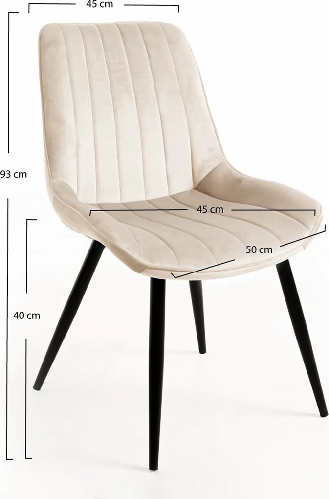 Set 6 Fluwelen Leunstoelen