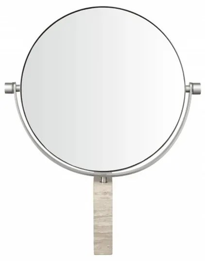 Marble Vanity Mirror, wall-mounted | H 26,5 cm, B 21 cm, T 2 cm Marmor Kosmetikspiegel mit Wandhalterung 66338