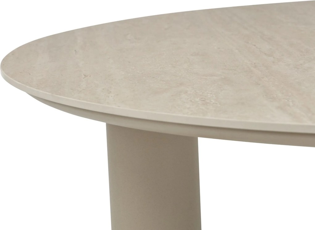 Tuinset Ronde Tuintafel 6 personen  Rope Zand/Beige  4 Seasons Outdoor Calma/Trino