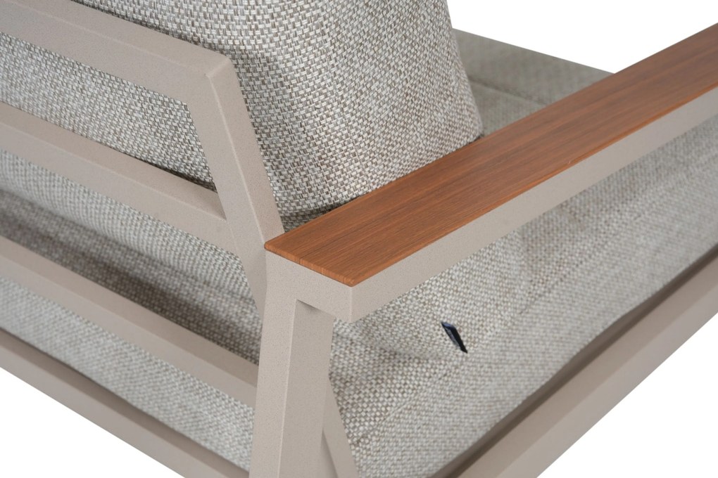 Stoel en Bank Loungeset 7 personen Aluminium Zand/Beige Lifestyle Garden Furniture Sabbia