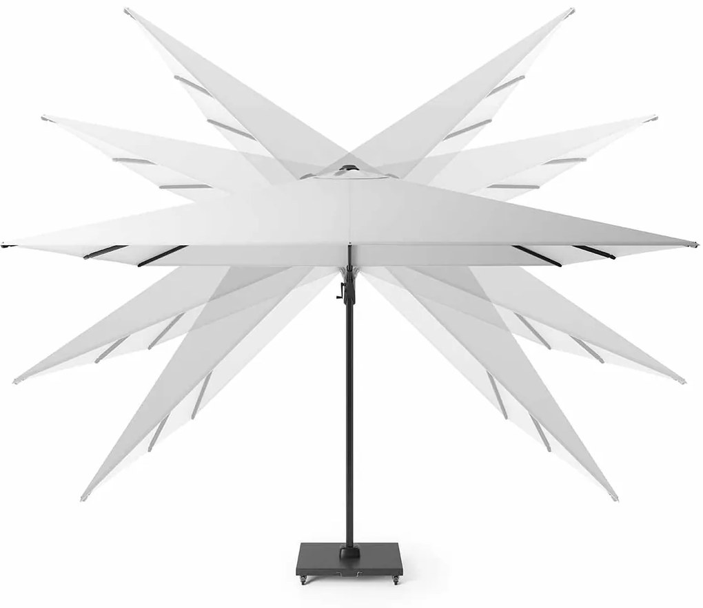 Zweefparasol  3.5x2.6 m T2 (incl. voet en hoes) Taupe-naturel-bruin Platinum Challenger