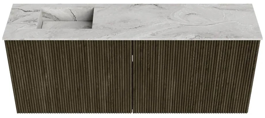 Mondiaz Joya DLux 100cm toiletmeubel shadow met wastafel faye links zonder kraangat glace