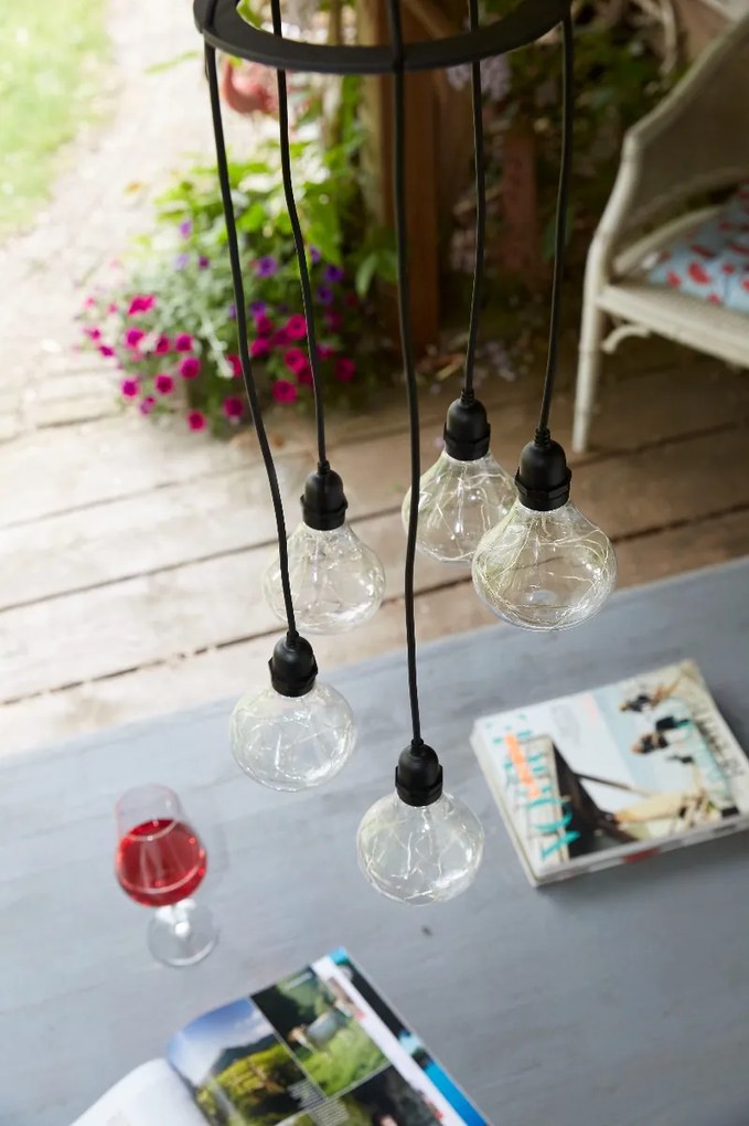 Luxform Batterij Tuin Hanglamp Bubbles 5-lichts