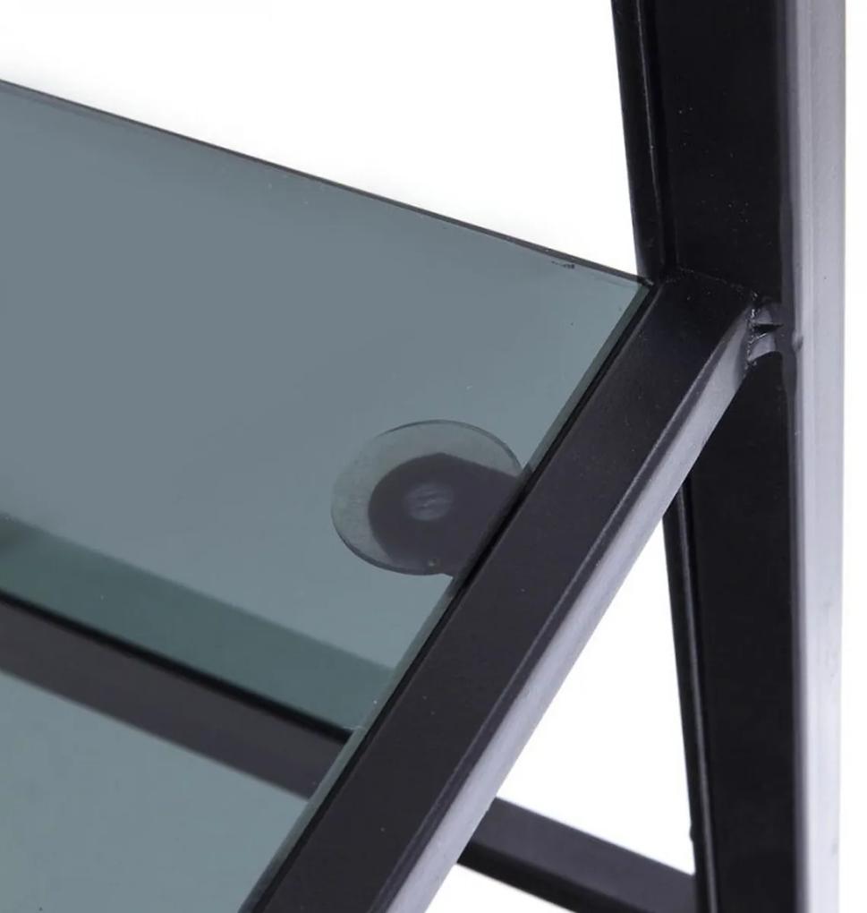 Kare Design Loft Laag Wandrek Staal Met Glas - 115x30x100cm.