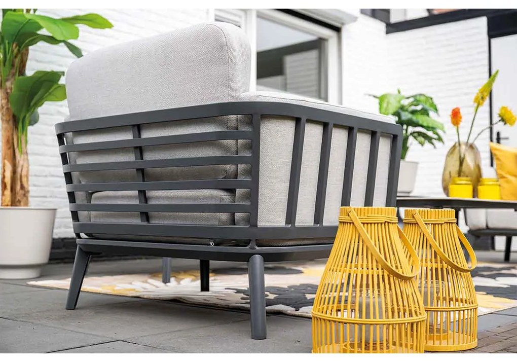 Garden Impressions Sentosa loungeset 4-delig - donker grijs