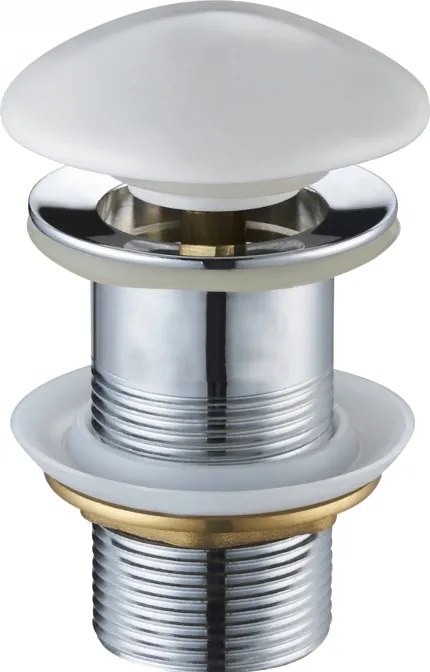 Mexen klik-klak rond stop, wit keramisch - 79910-25