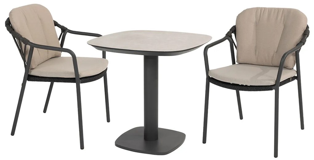 Taste by 4 Seasons Manitoba bistro tuinset 3-delig Manolo tuintafel 75x75 cm