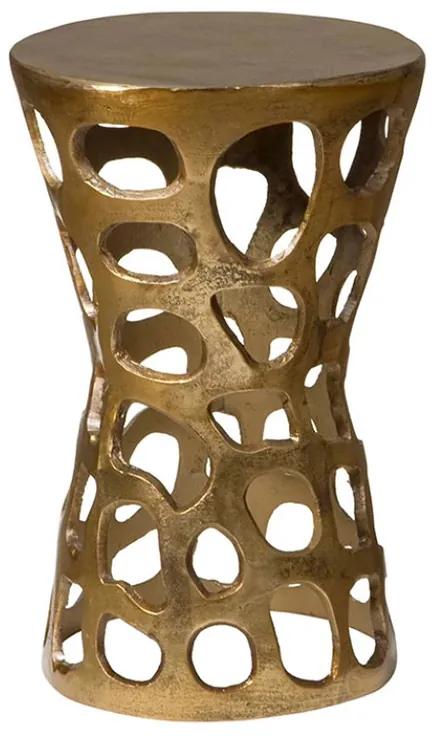 Orlin Ronde bijzettafel 33cm antiek brons | Cavetown