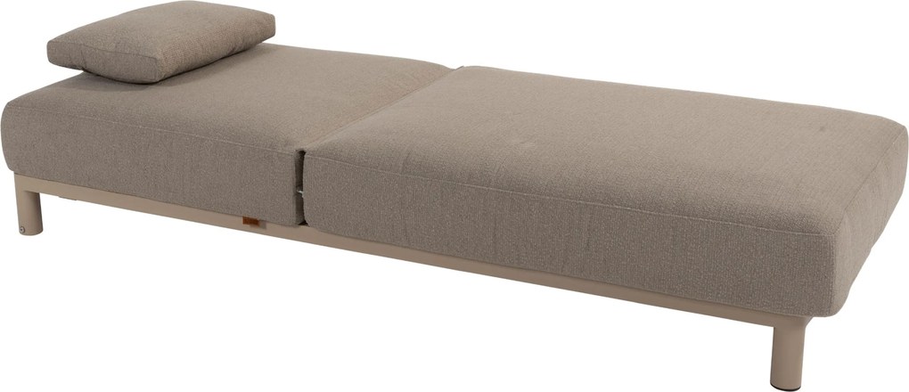 Seasons Madeira Sunbed With Cushion And Head Support Latte Textiel Taupe