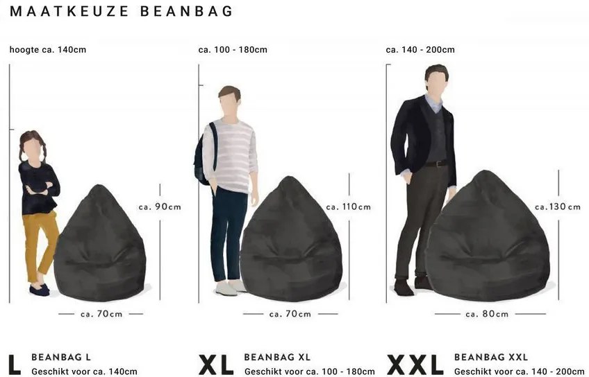 BeanBag Easy XL - Zwart