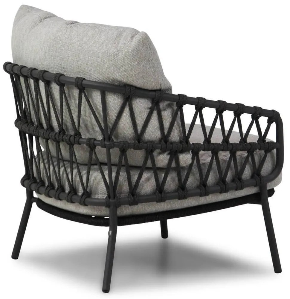 Loungestoel Aluminium/wicker Grijs-antraciet 4 Seasons Calpi