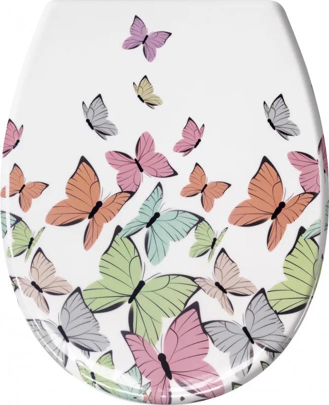 Butterflies toiletzitting 37x45 cm, multicolor