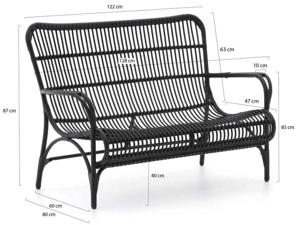 Intenso Napoli lounge tuinbank 128cm