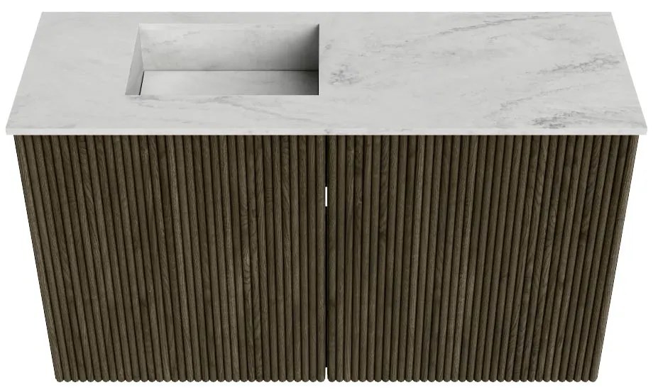 Mondiaz Joya DLux 70cm toiletmeubel shadow met wastafel faye links 1 kraangat opalo