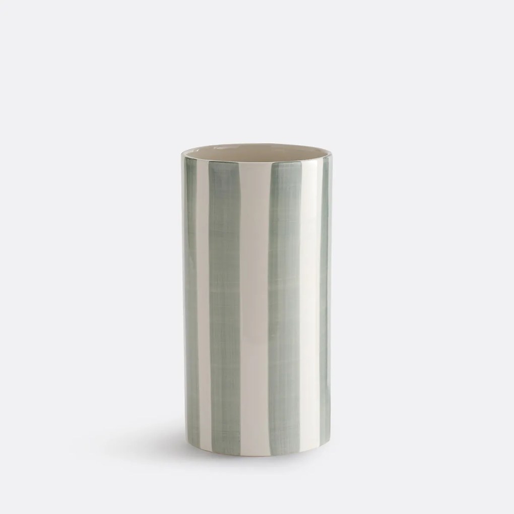 Gestreepte vaas van keramiek, H25 cm, Jaoma