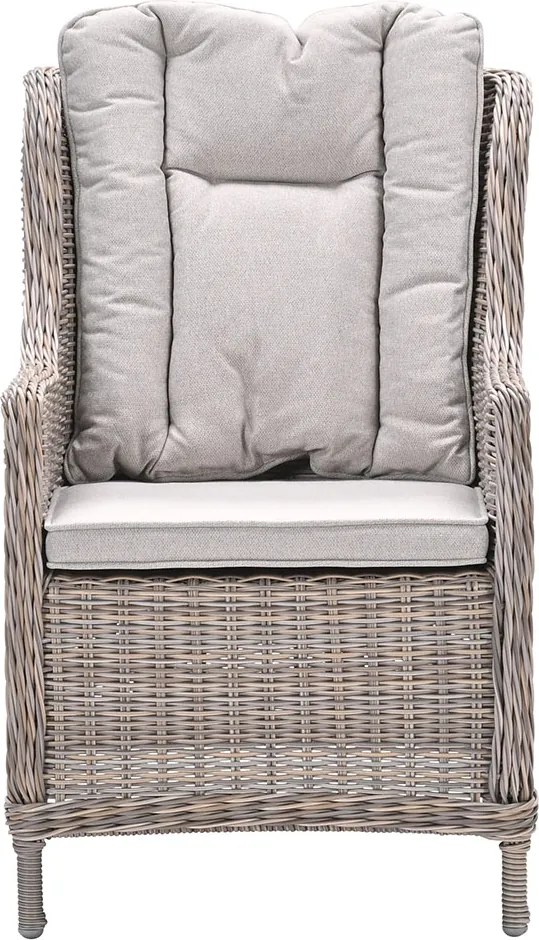Garden Impressions Marbella tuinset 6-delig vin. willow - Tulli tuintafel Ø148 cm