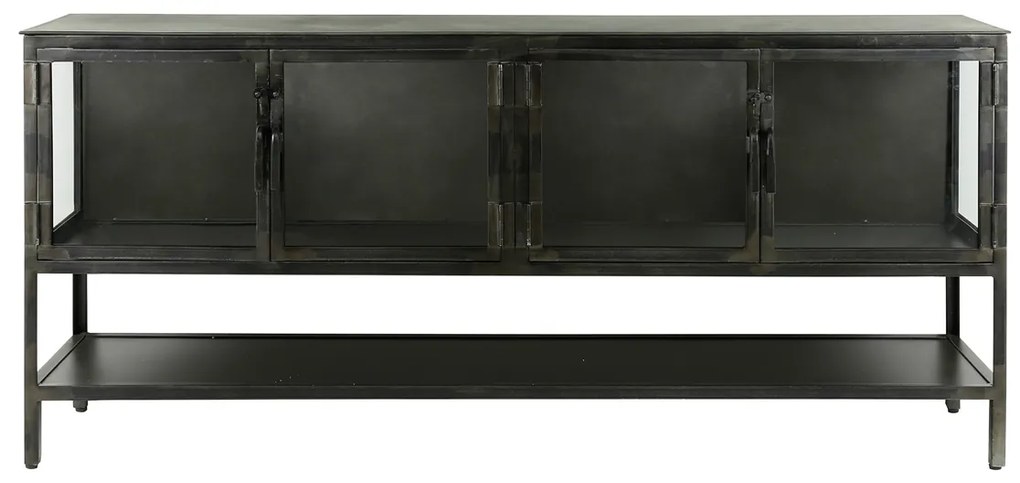 Dressoir Met Glazen Deuren - 180x40x80cm.
