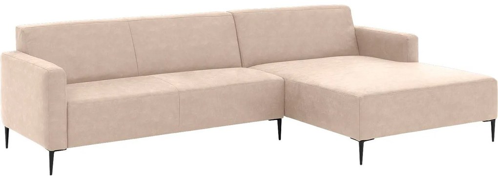 Goossens Key West beige, micro leer, 3-zits, modern design