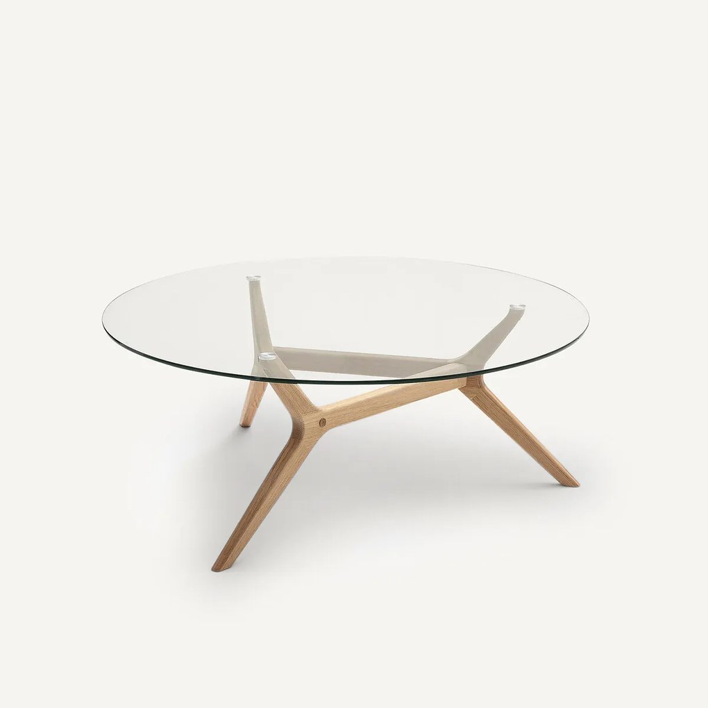 Salontafel in eik Ø90 cm, Maricielo