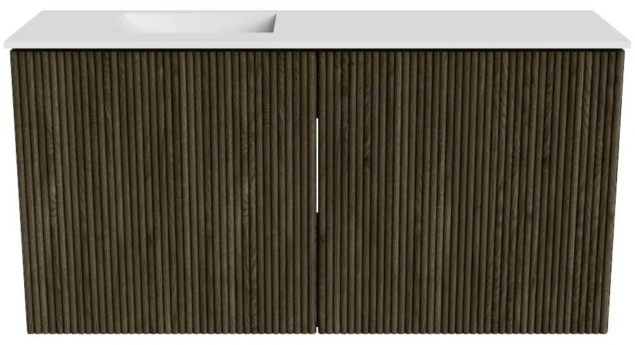 Mondiaz Joya 80cm toiletmeubel shadow met wastafel faye links zonder kraangat talc