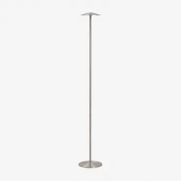 Draadloze Led-vloerlamp Voor Buiten Van Ijzer Emilein Geborsteld Grijs - Sklum