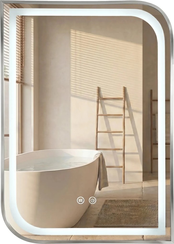 LED Spiegel ZONE 70x50 BRUSH NICKEL