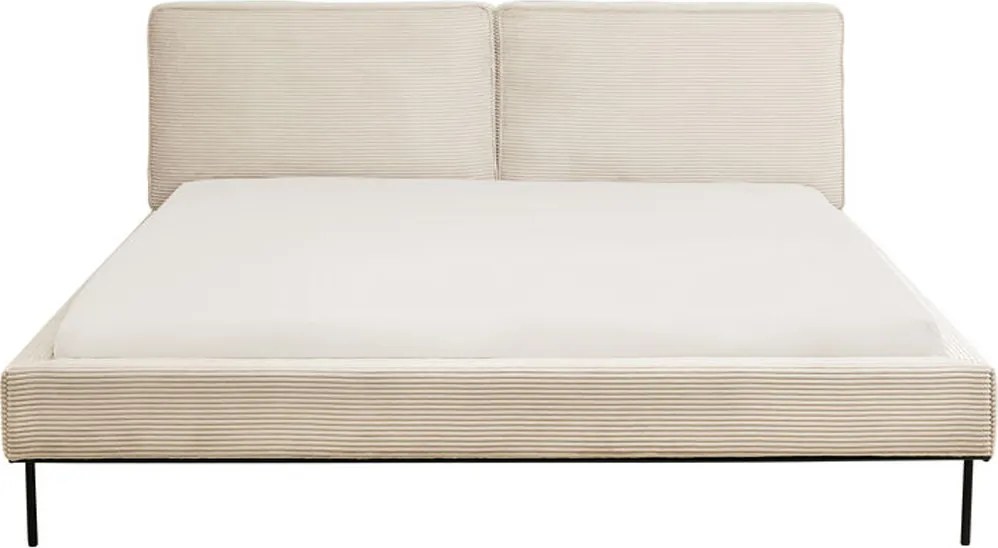 Gestoffeerd Bedframe Beige Stof 180 Cm