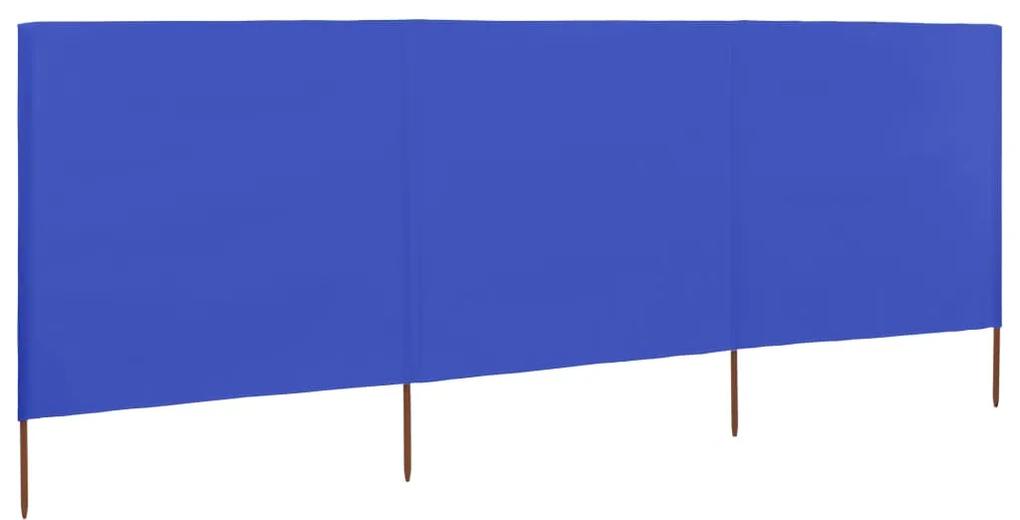 vidaXL Windscherm 3-panelen 400x80 cm stof azuurblauw