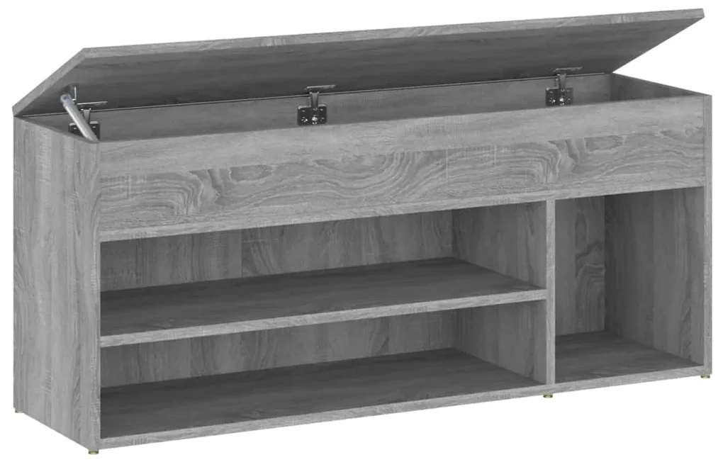 vidaXL Schoenenbank 105x30x45 cm bewerkt hout grijs sonoma eikenkleur