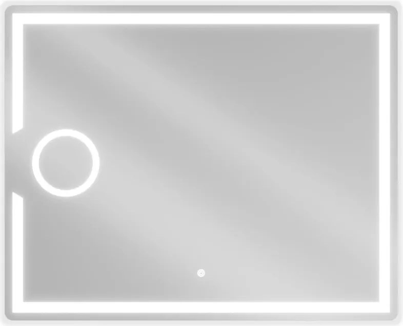 Mexen Onyx verlichte badkamerspiegel met cosmeticaspiegel 100 x 80 cm, LED 6000K, anti-condens - 9813-100-080-611-00