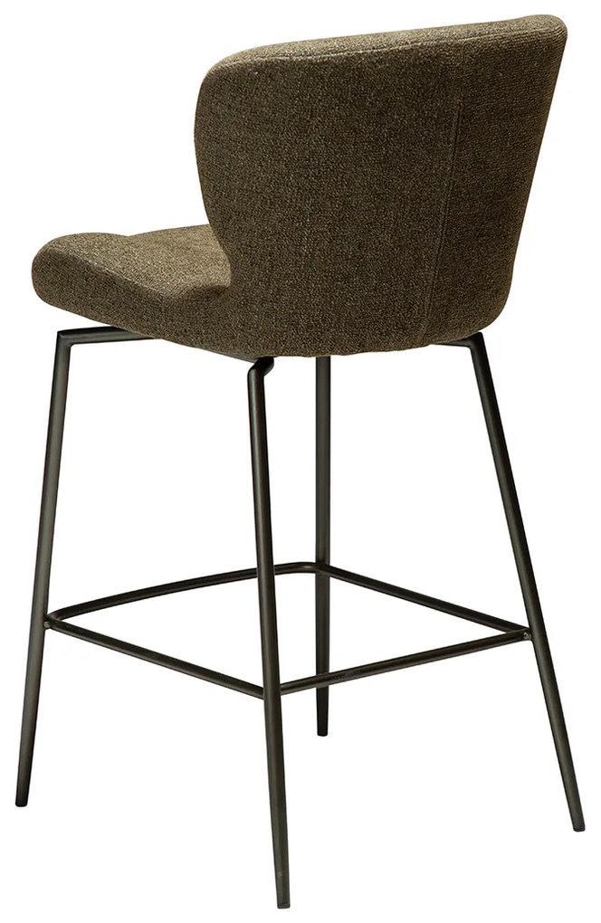 Dan-Form Glory Swivel Draaibare Barstoel Olijfgroen Boucle