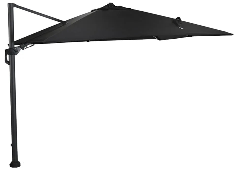 Garden Impressions Hawaii Lumen LED zweefparasol 300x300 -donker grijs - zwart