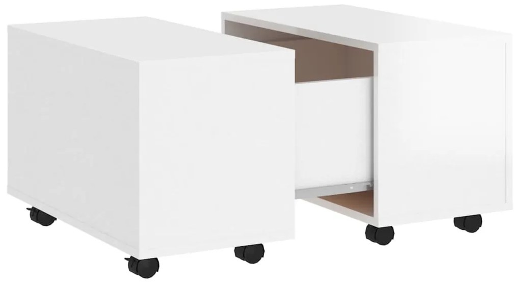 vidaXL Salontafel 60x60x38 cm spaanplaat hoogglans wit