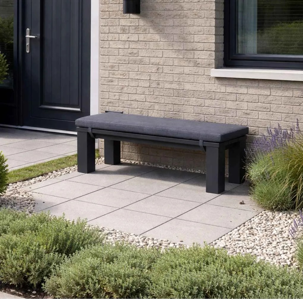 Garden Impressions Plaza tuinbank 115,5x43xH40 cm donker grijs