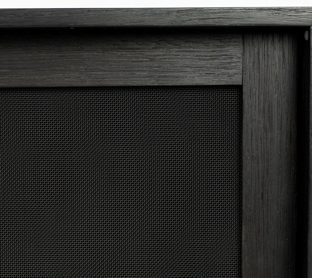 Zuiver Hardy Tv-meubel Met Schuifdeuren Zwart - 160x45x60cm.