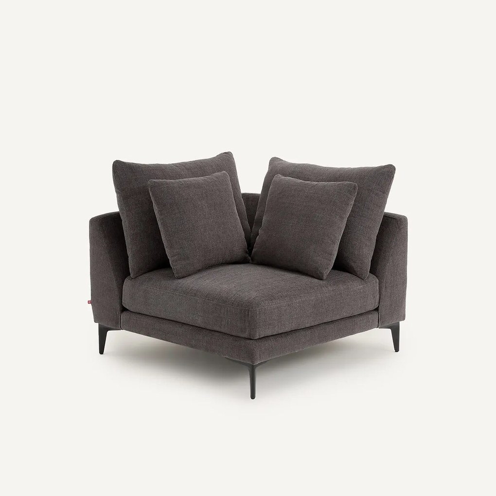 Hoekbank van gevlochten polyester, MODERNISTE, ontwerp Emmanuel Gallina