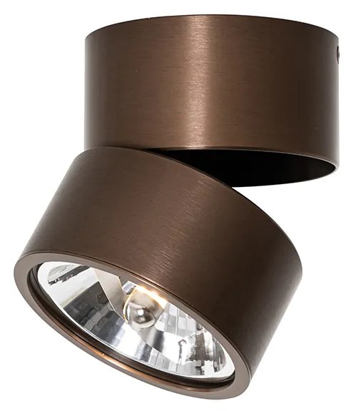 Moderne spot donkerbrons rond verstelbaar - Go Nine