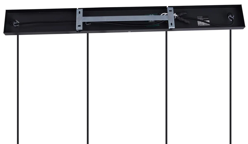 Moderne hanglamp zwart met smoke glas 4-lichts - Dame