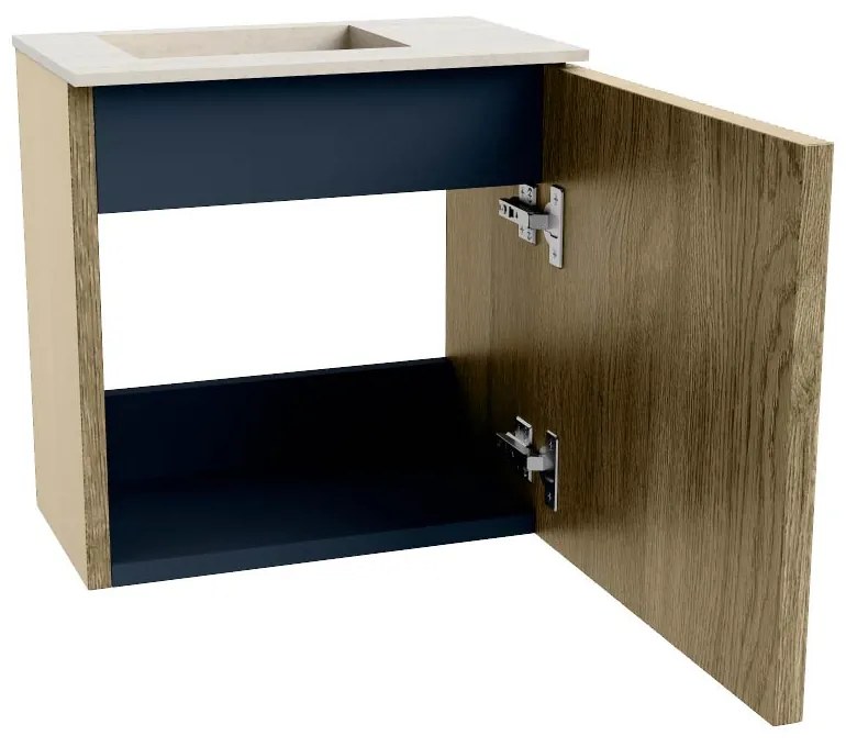 Mondiaz Joya DLux 40cm toiletmeubel dusk met wastafel faye links 1 kraangat meli