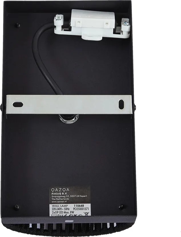 Japandi wandlamp zwart met touw IP44 - Jayla