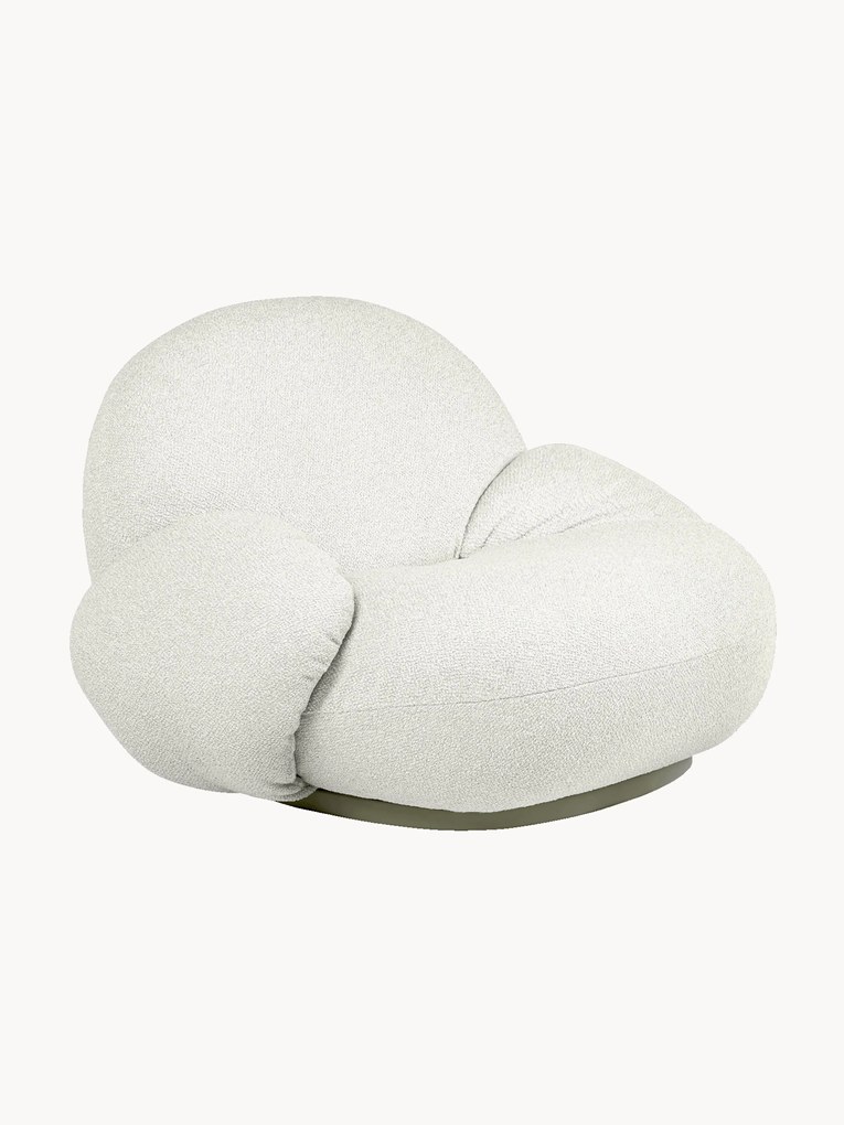 Draaibare bouclé tuinfauteuil Pacha