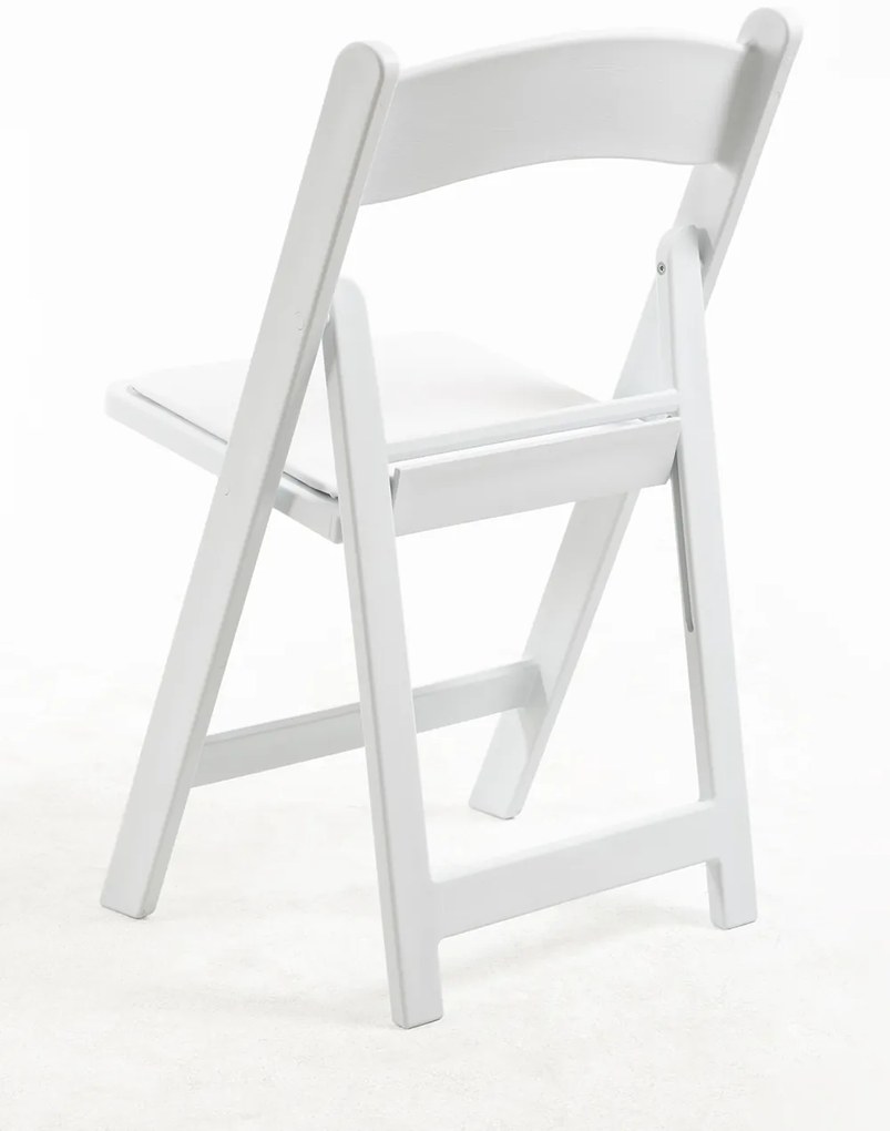 Pak 4 opvouwbare Gala stoelen met kussen met houteffect
