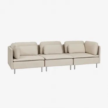 3-delige Modulaire Bank Oriol Stof Crème Beige - Sklum