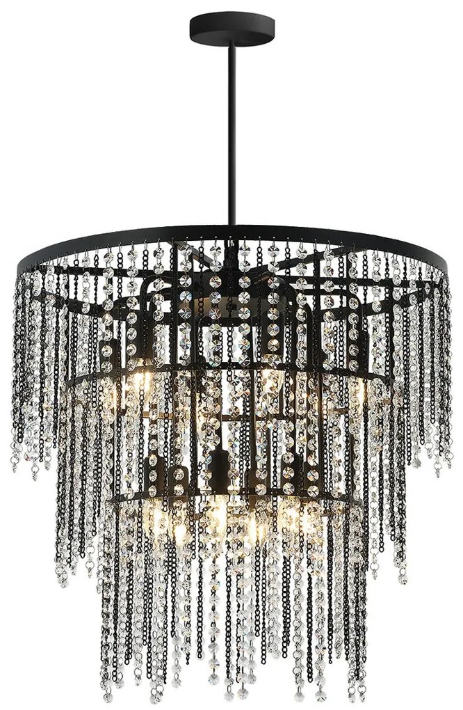 KRISTALLEN HANGLAMP Cristal APP1314-CP Black