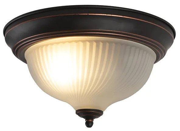 Klassieke plafondlamp bruin opaal - Classico