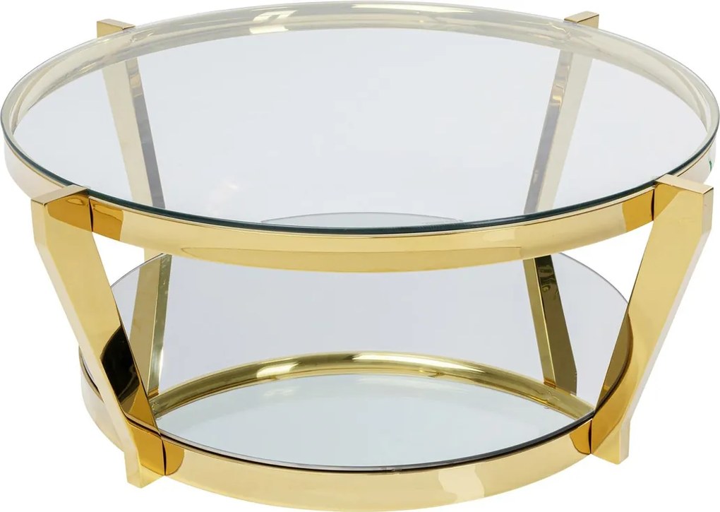 Gouden Salontafel Rond - 90 X 90cm.