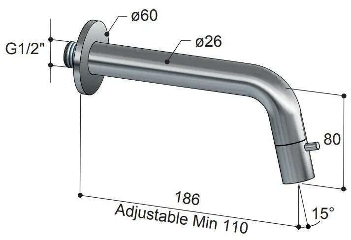 Hotbath Cobber Fonteinkraan inbouw Gepolijst Messing PVD UW001